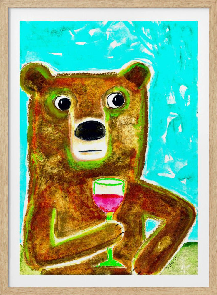 Herr Bär an der Bar | Poster