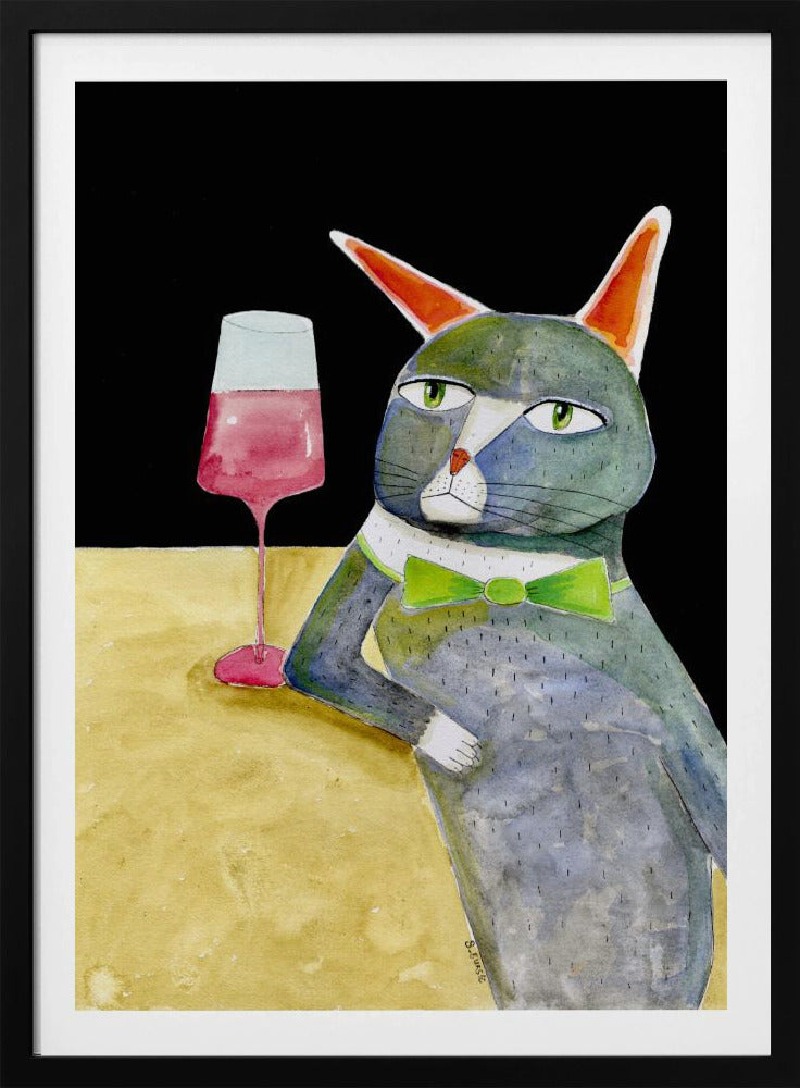 Barkatze mit Fliege | Poster