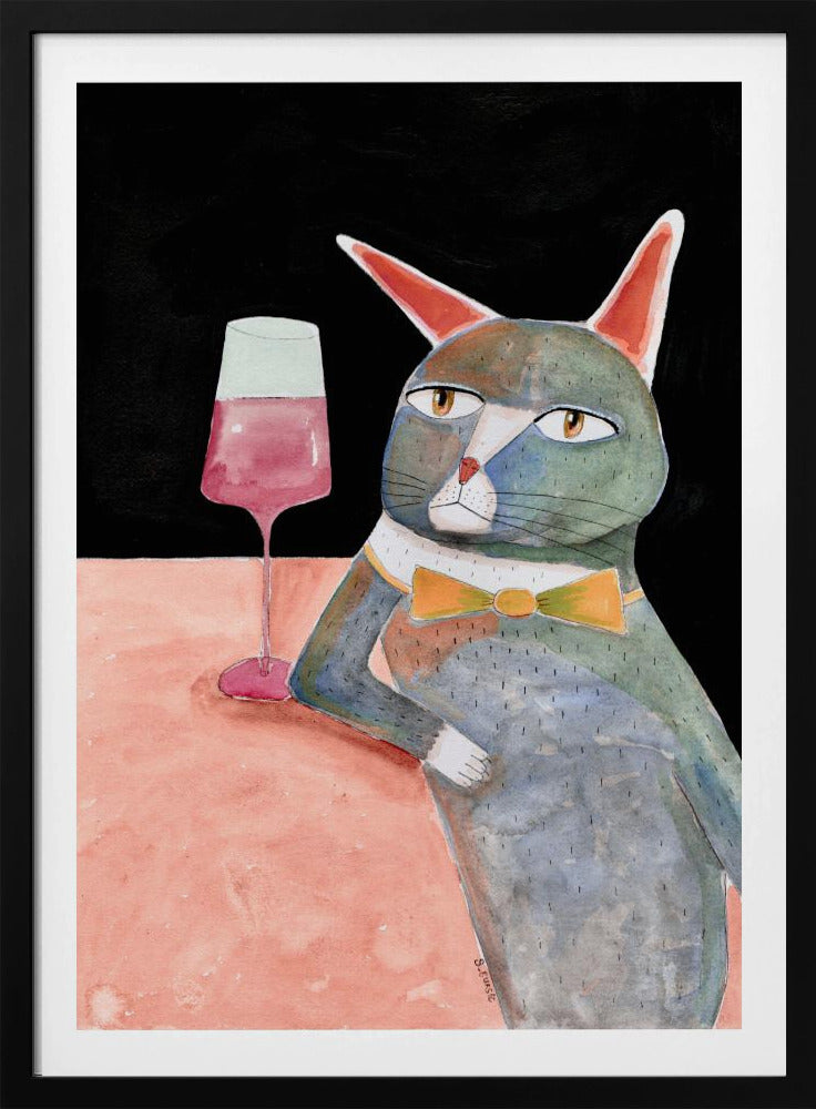Barkatze mit Fliege | Poster