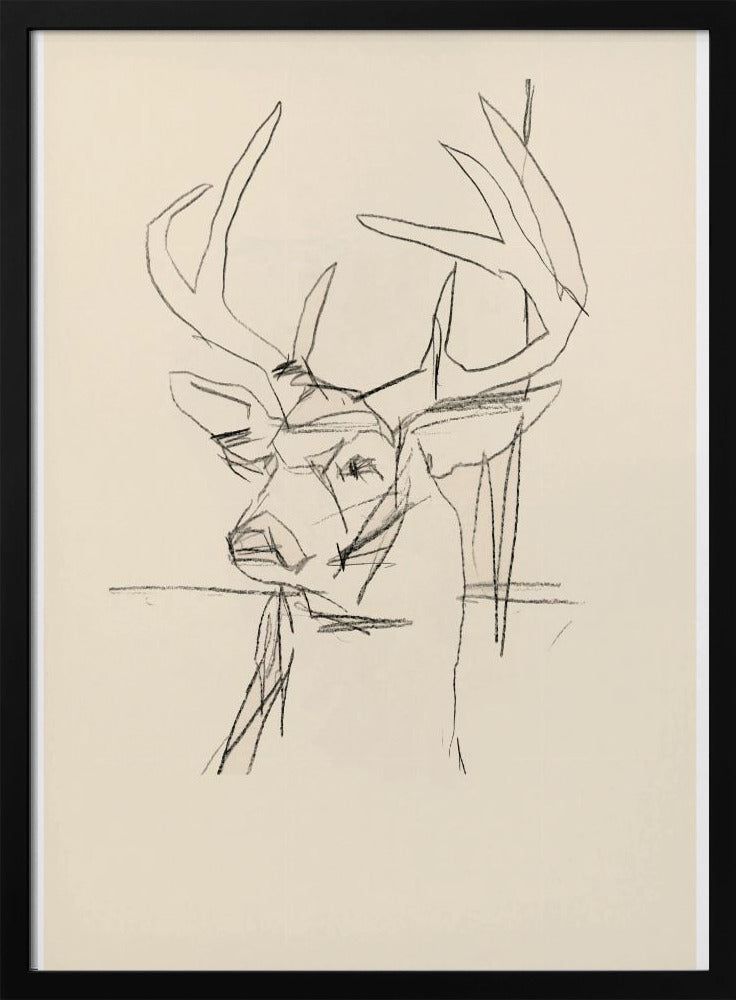 Étude Cerf (stag) No.1 | Poster