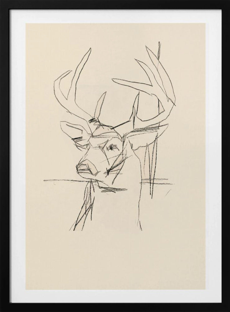 Étude Cerf (stag) No.1 | Poster