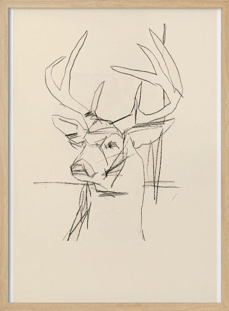 Étude Cerf (stag) No.1 | Poster