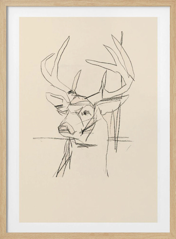 Étude Cerf (stag) No.1 | Poster