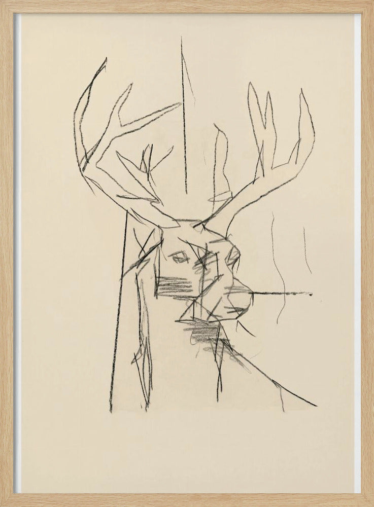 Étude Cerf (stag) No.2 | Poster