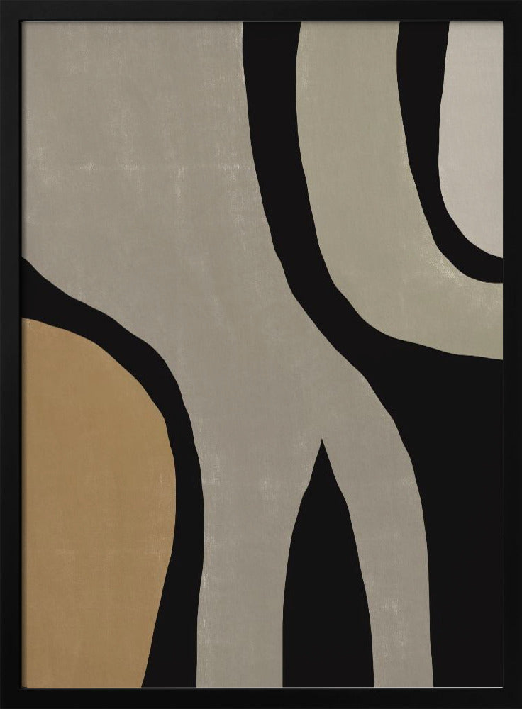 Minimalistischer grauer abstrakter Fluss | Poster