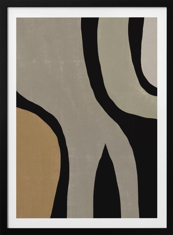 Minimalistischer grauer abstrakter Fluss | Poster