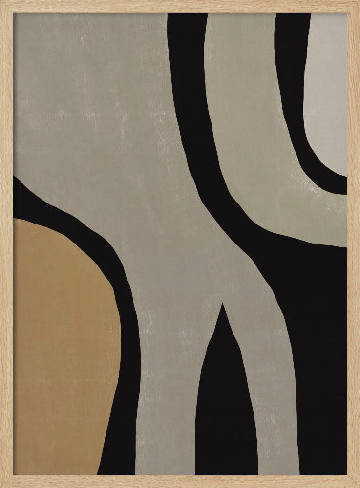 Minimalistischer grauer abstrakter Fluss | Poster