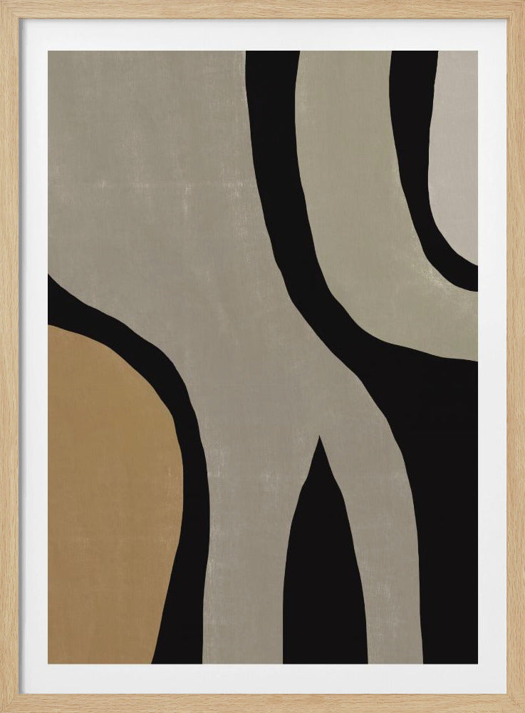 Minimalistischer grauer abstrakter Fluss | Poster