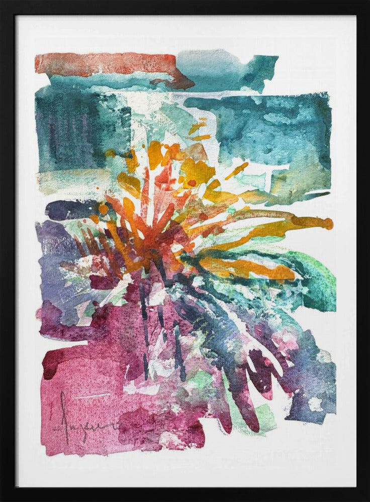 Orchideen-Leidenschaft Aquarell | Poster