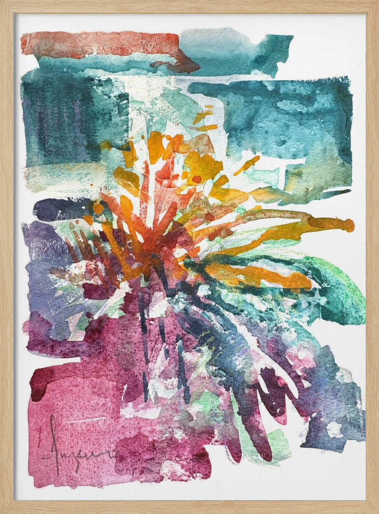 Orchideen-Leidenschaft Aquarell | Poster