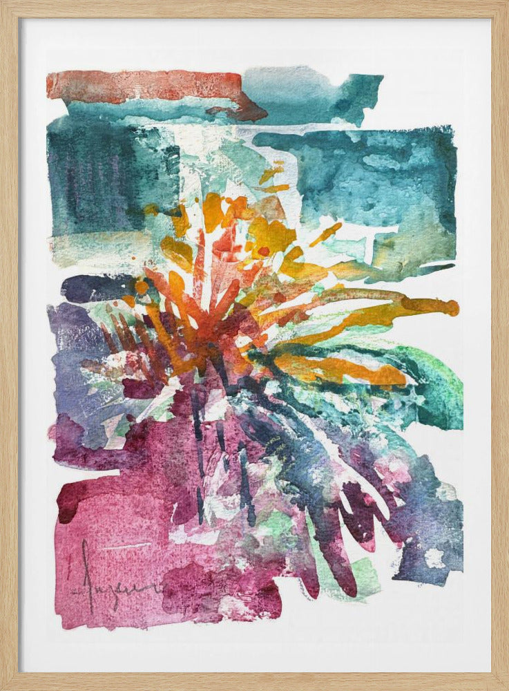 Orchideen-Leidenschaft Aquarell | Poster