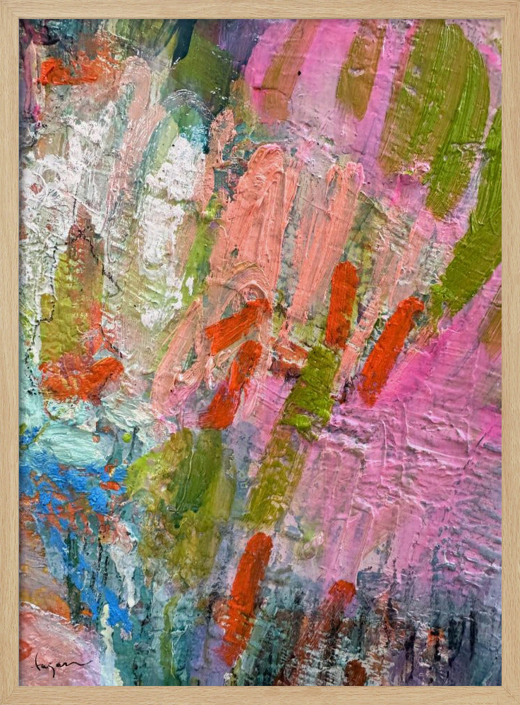 Flüsternde rosa Pinselstriche | Poster