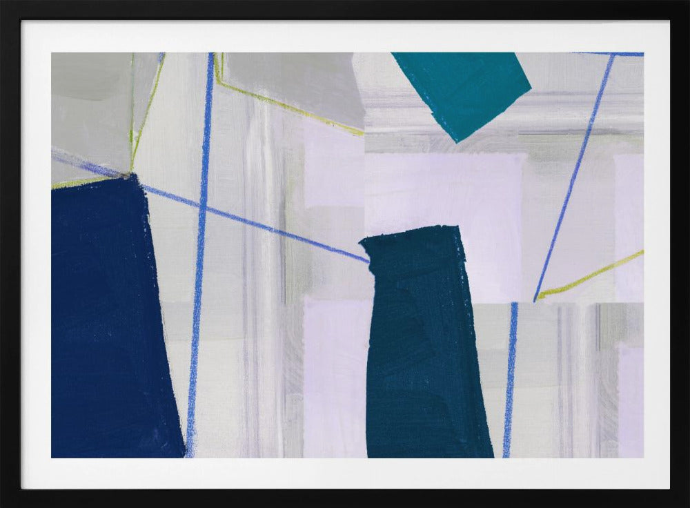 Abstrakte Komposition in Blau 2 | Poster