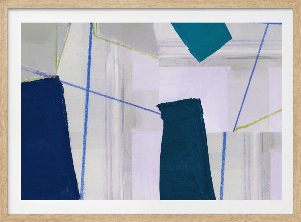 Abstrakte Komposition in Blau 2 | Poster