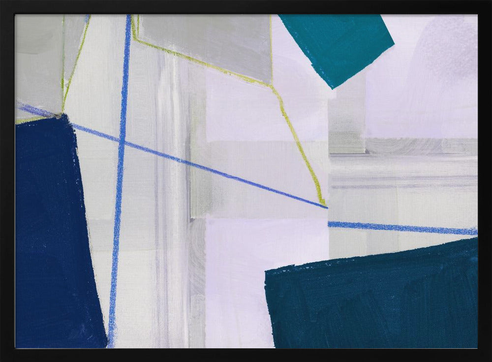Abstrakte Komposition in Blau 1 | Poster