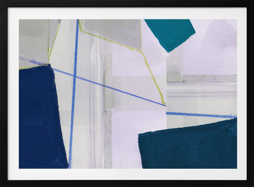 Abstrakte Komposition in Blau 1 | Poster