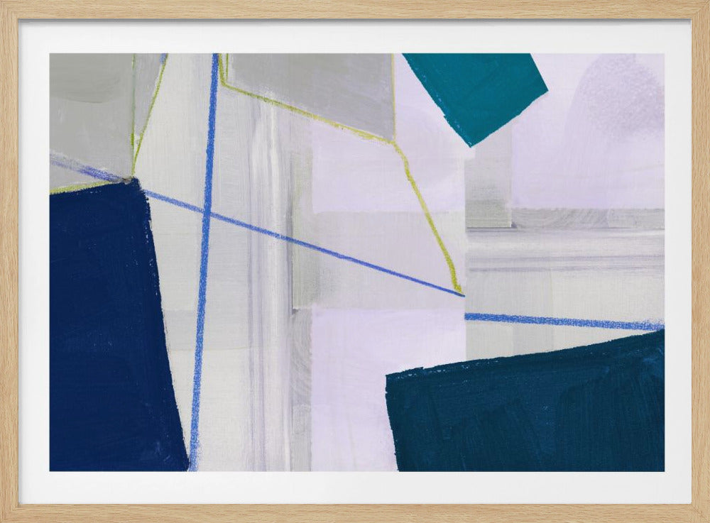Abstrakte Komposition in Blau 1 | Poster