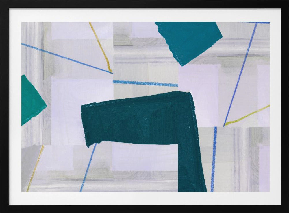 Abstrakte Komposition in Blau 3 | Poster