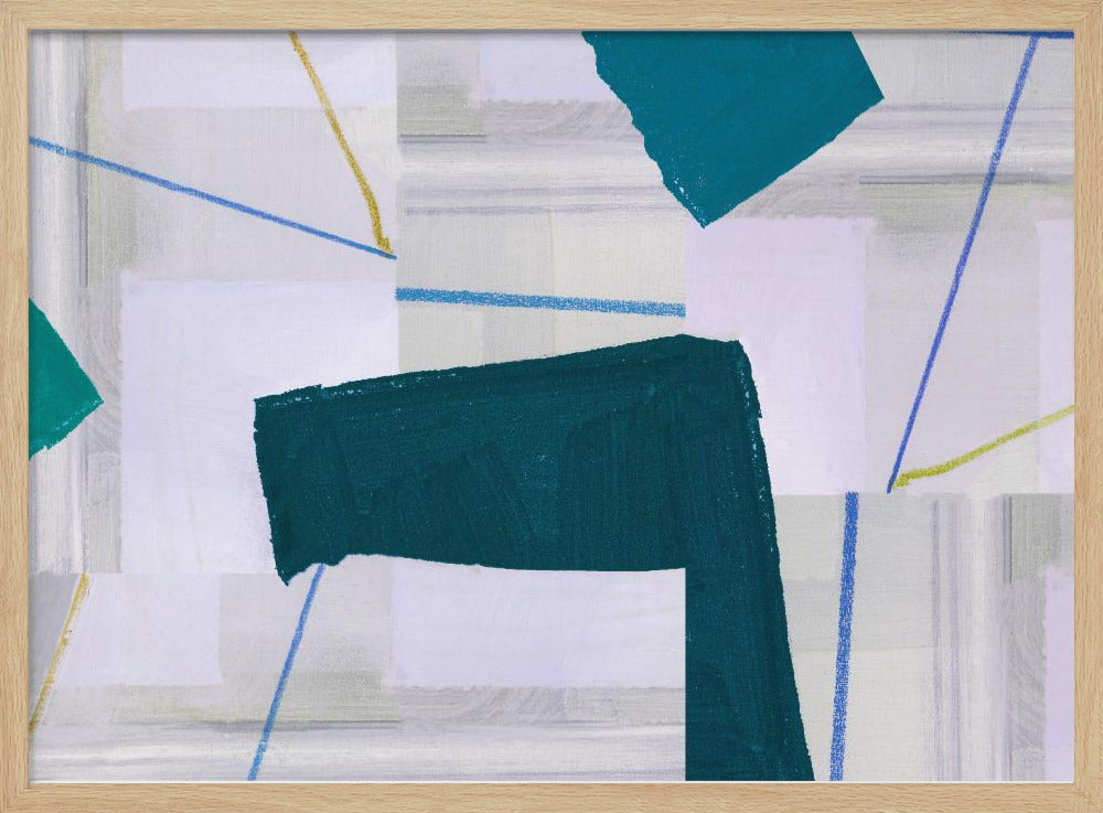 Abstrakte Komposition in Blau 3 | Poster