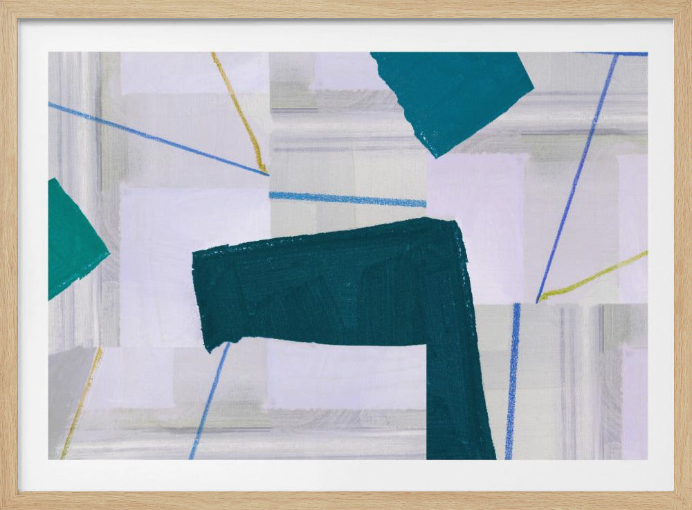 Abstrakte Komposition in Blau 3 | Poster