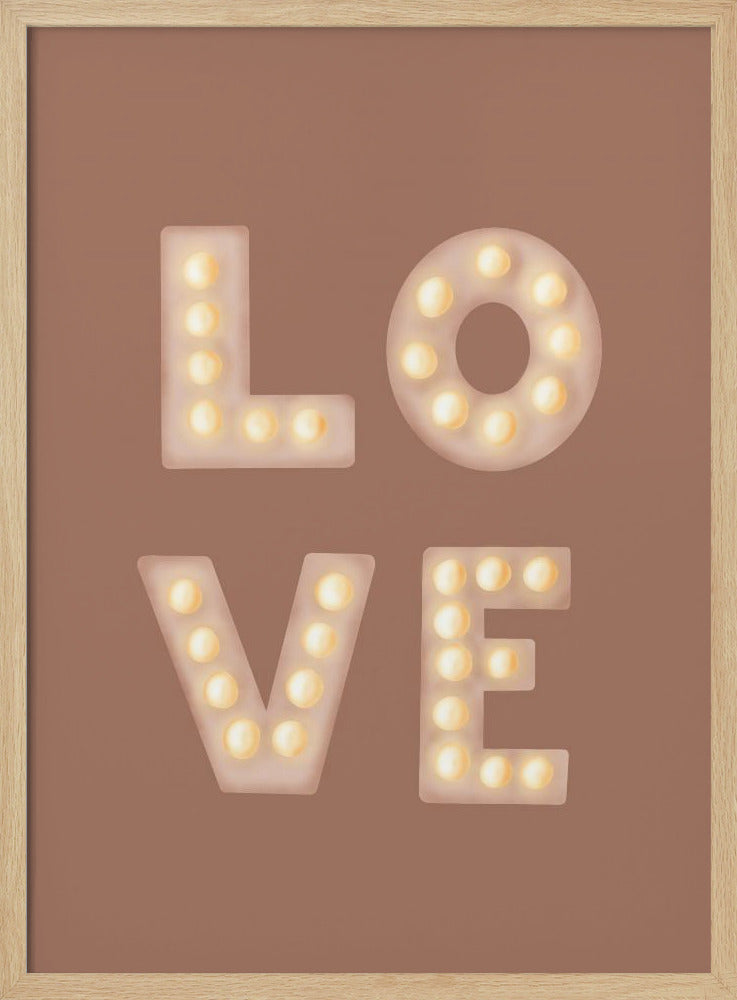 Liebes-Leuchtbuchstaben Mochamousse | Poster