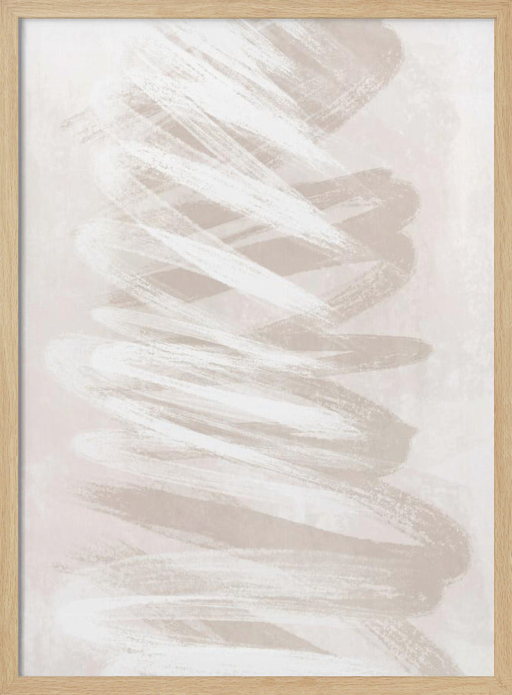 Abstrakte Kunst mit beigen Wellen | Poster