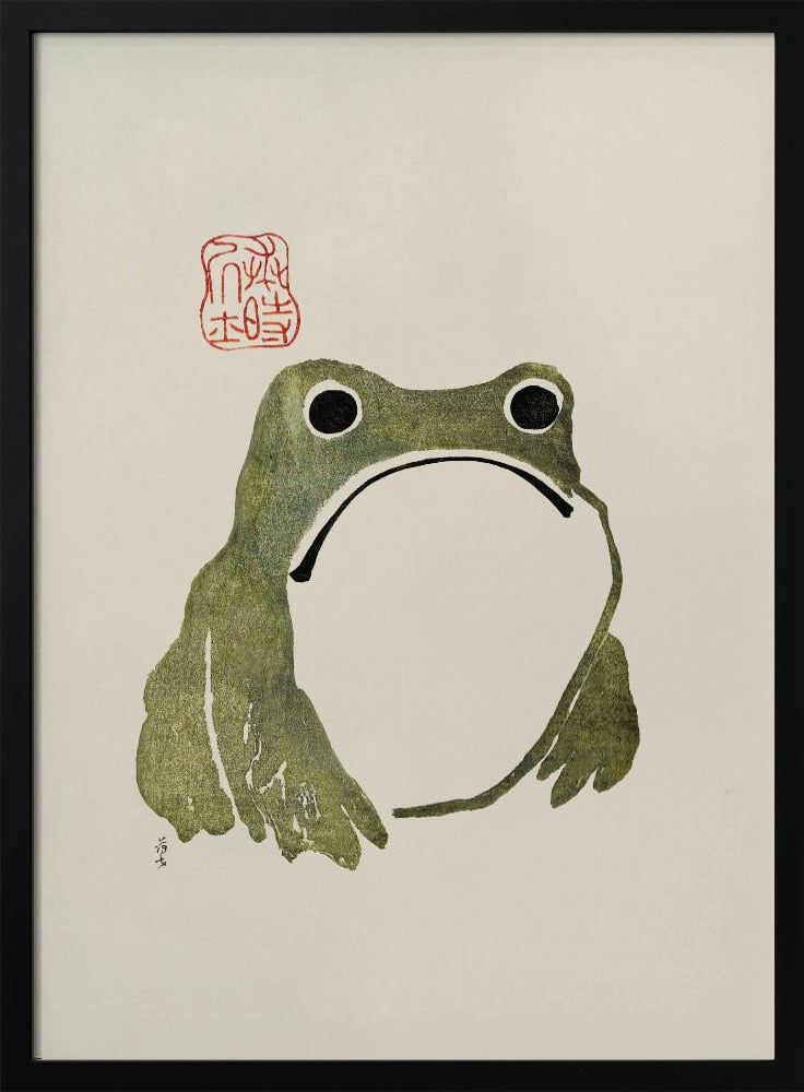 Grumpy Frog I Green | Poster