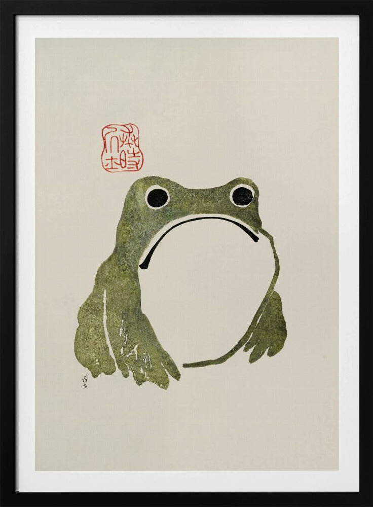 Grumpy Frog I Green | Poster