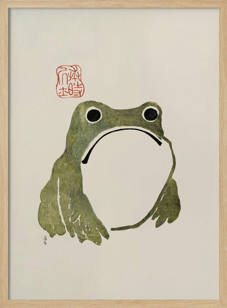 Grumpy Frog I Green | Poster