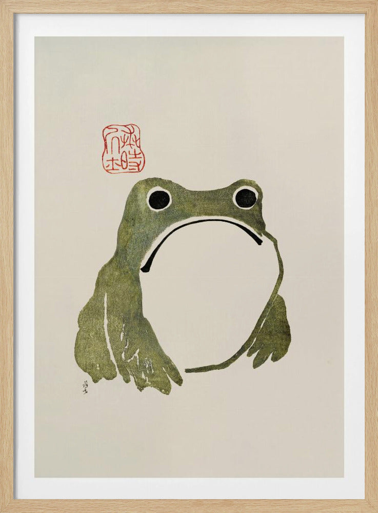 Grumpy Frog I Green | Poster