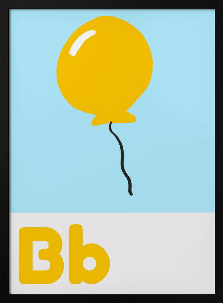 Gelber Ballon-Schwebeposter | Poster