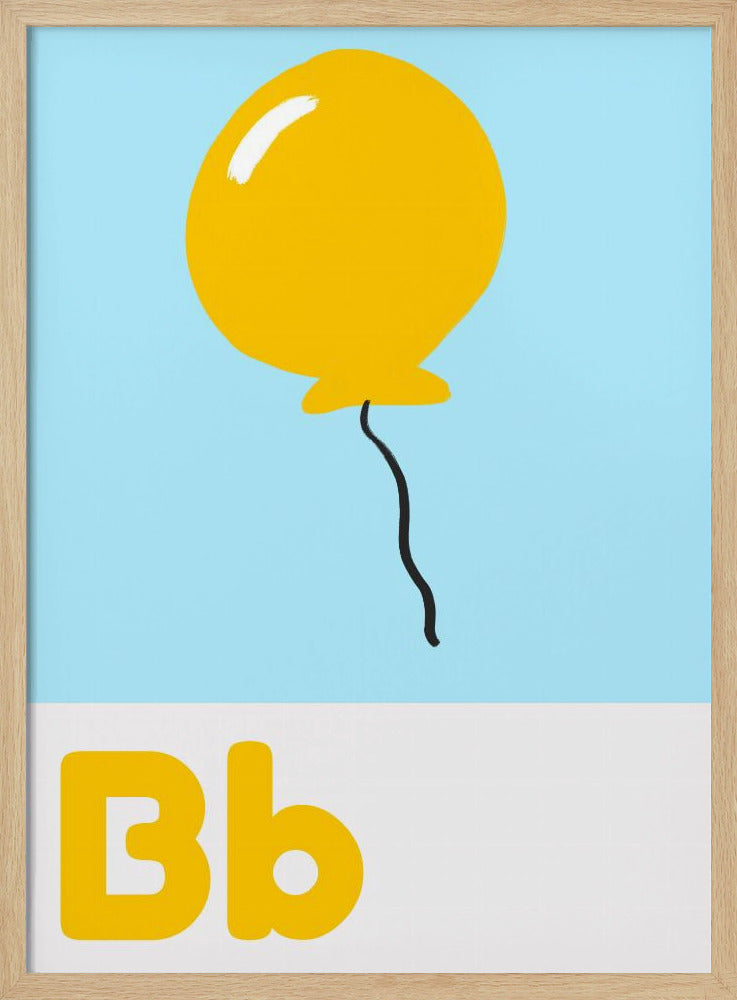 Gelber Ballon-Schwebeposter | Poster