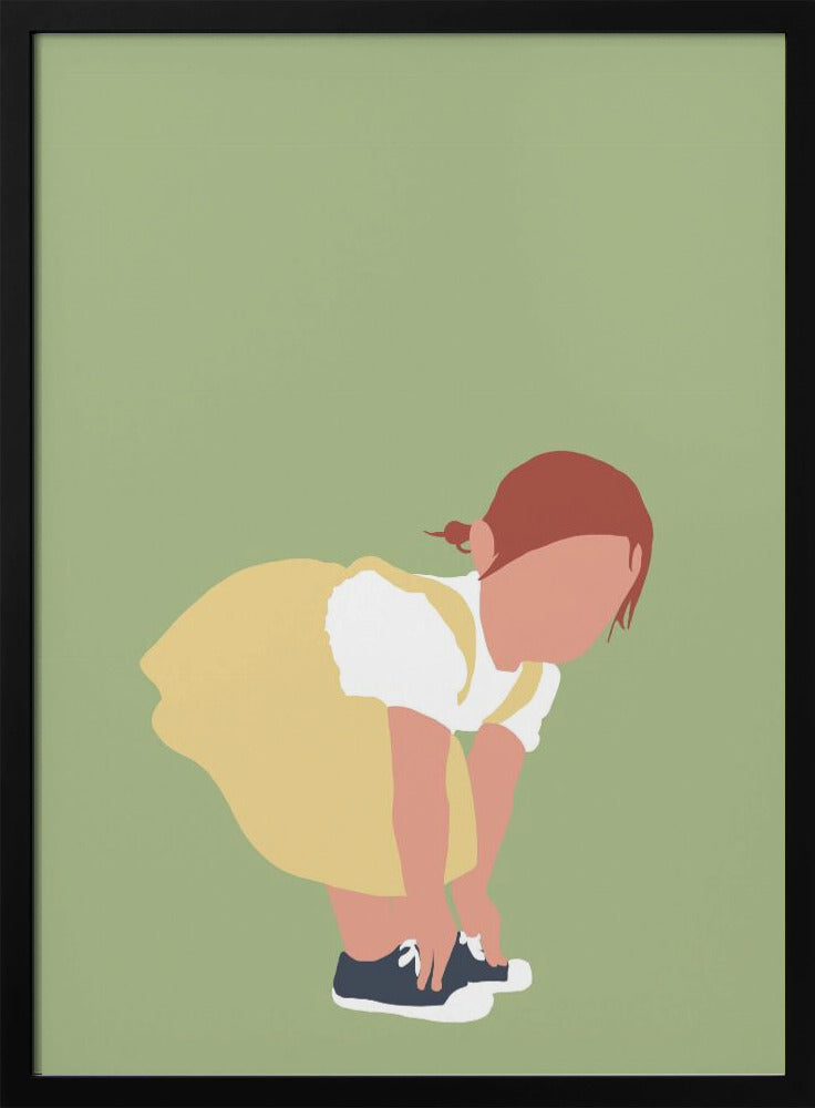Lilou – Silhouette eines rothaarigen Mädchens | Poster