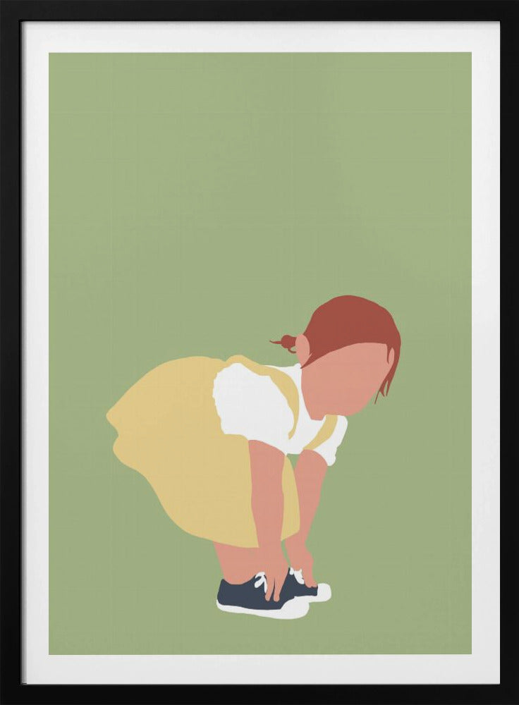Lilou – Silhouette eines rothaarigen Mädchens | Poster
