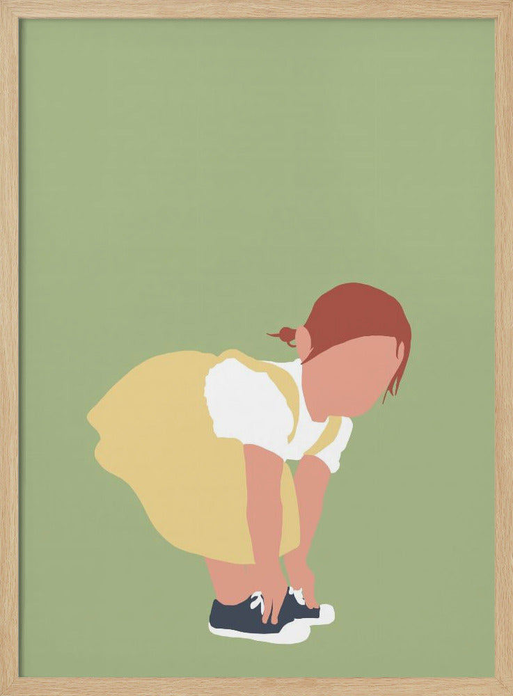 Lilou – Silhouette eines rothaarigen Mädchens | Poster