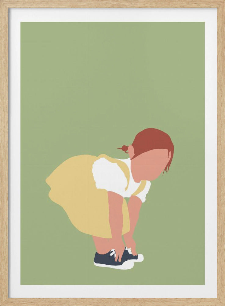 Lilou – Silhouette eines rothaarigen Mädchens | Poster
