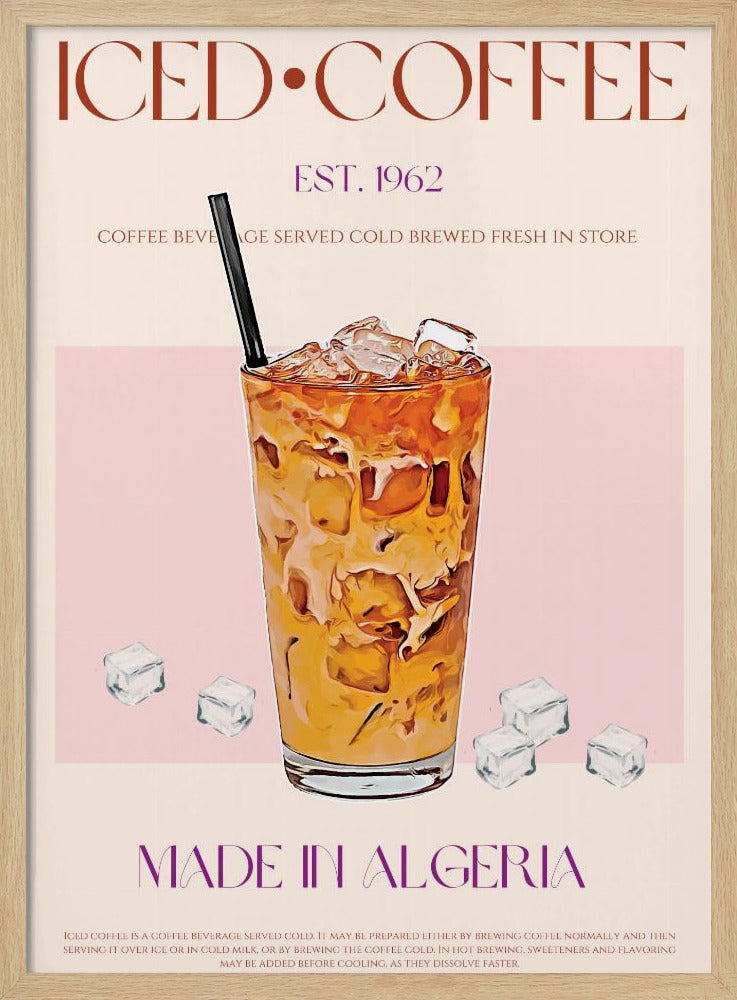 Erfrischendes Glas Eiskaffee | Poster