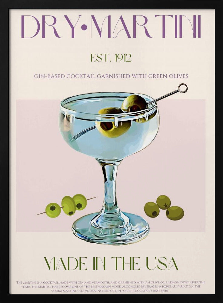 Klassischer Martini-Charme | Poster