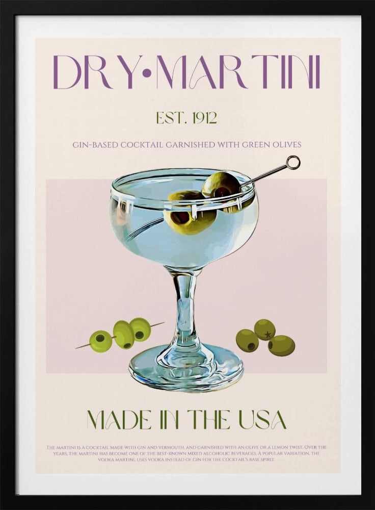 Klassischer Martini-Charme | Poster