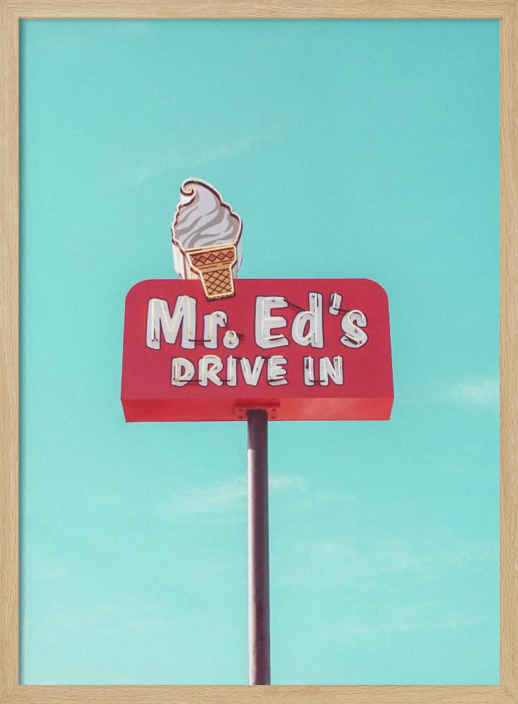 Mr. Ed&#039;s Drive In Vintage Sign in Urbana, Missouri, USA | Poster