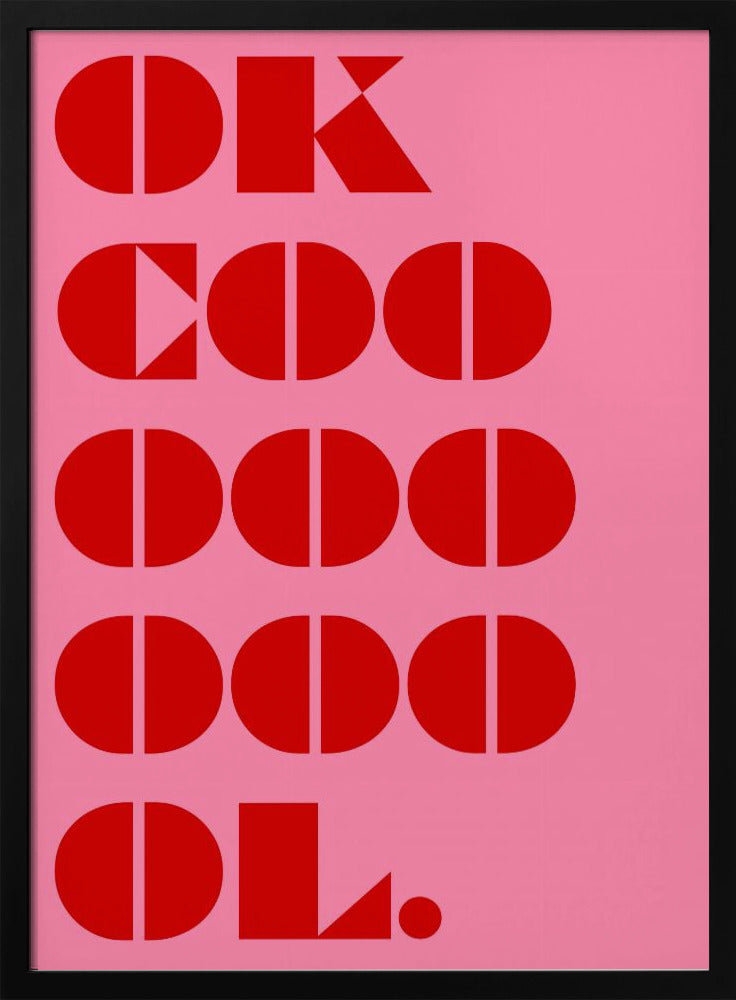 Fettgedruckte geometrische Botschaft | Poster