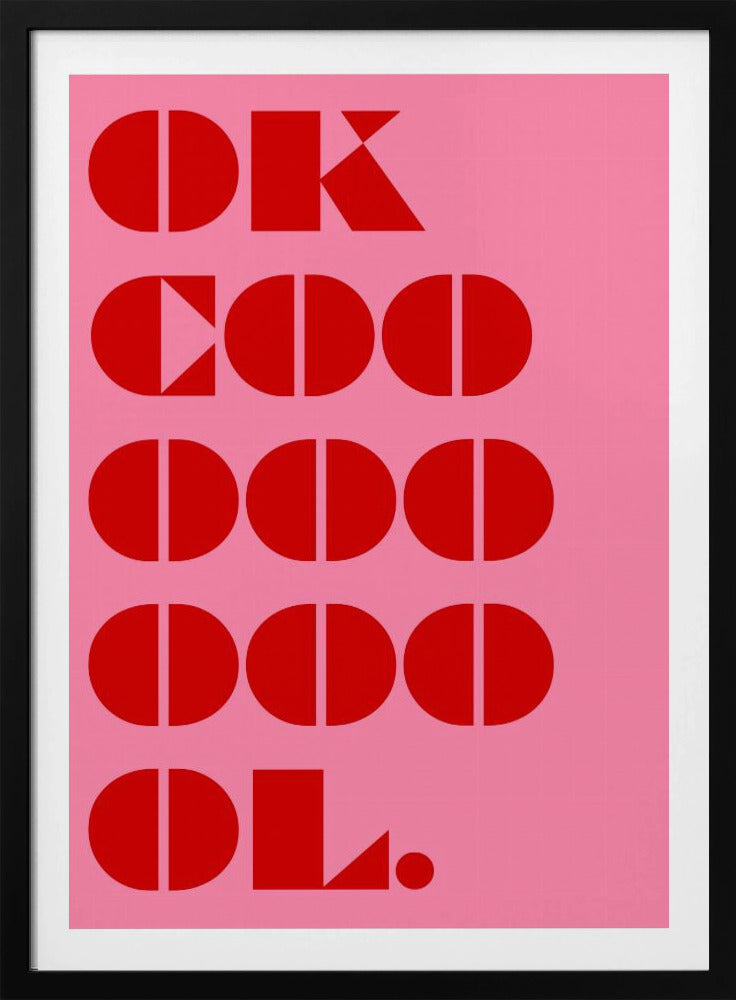 Fettgedruckte geometrische Botschaft | Poster