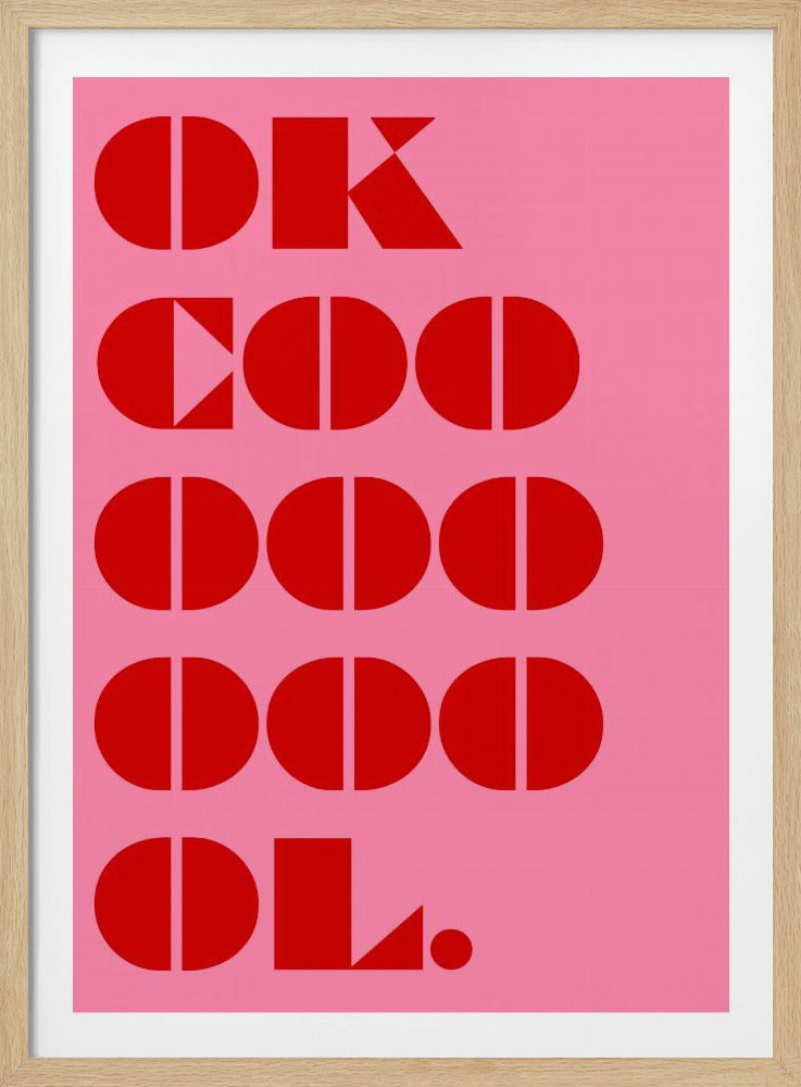 Fettgedruckte geometrische Botschaft | Poster