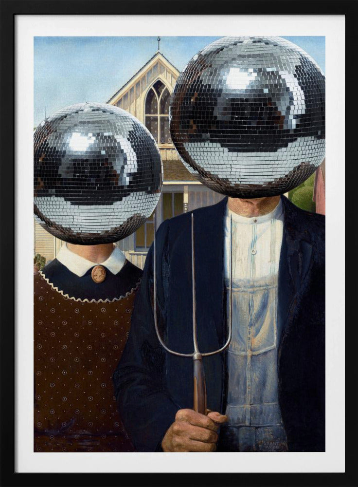 Amerikanische Gothic mit Disco | Poster