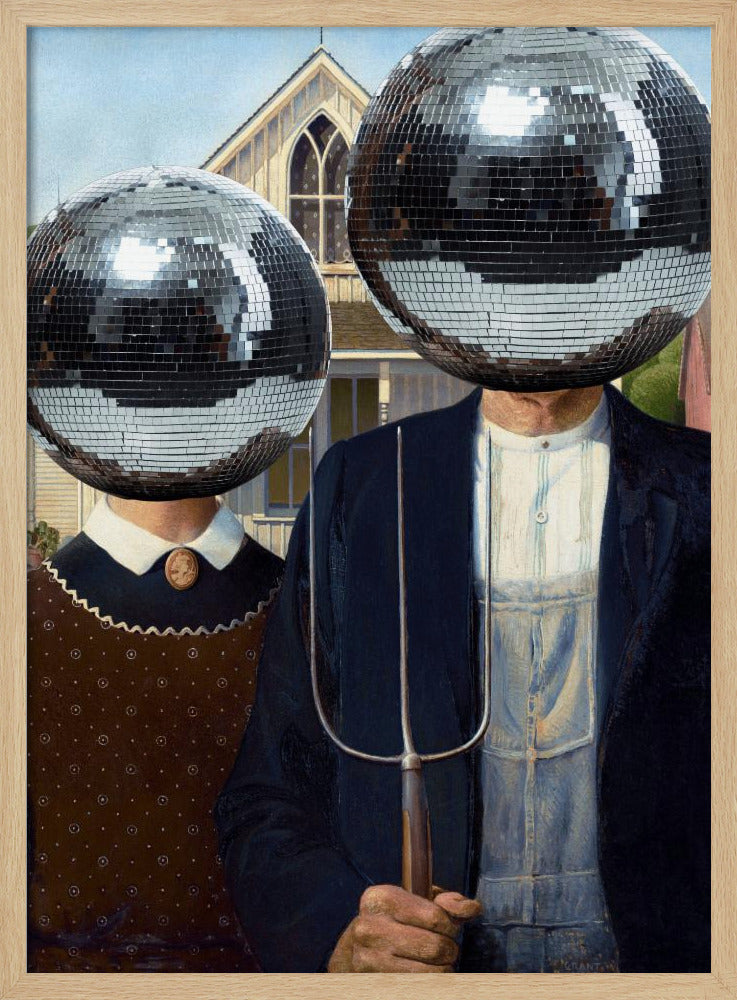 Amerikanische Gothic mit Disco | Poster