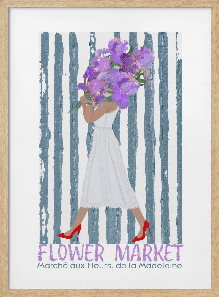 Blumenmarkt Marche aux fleurs Paris | Poster