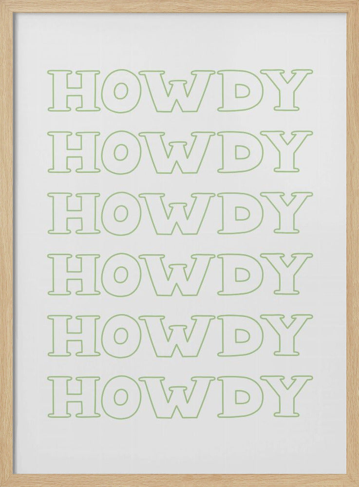 Sage Green Howdy | Poster