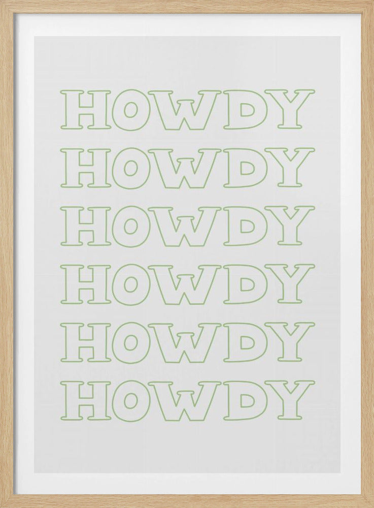 Sage Green Howdy | Poster