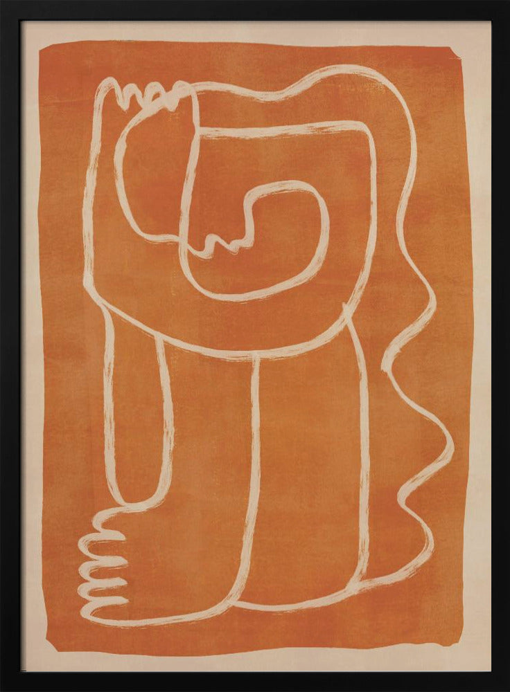Abstrakte Linienkunst Figur | Poster