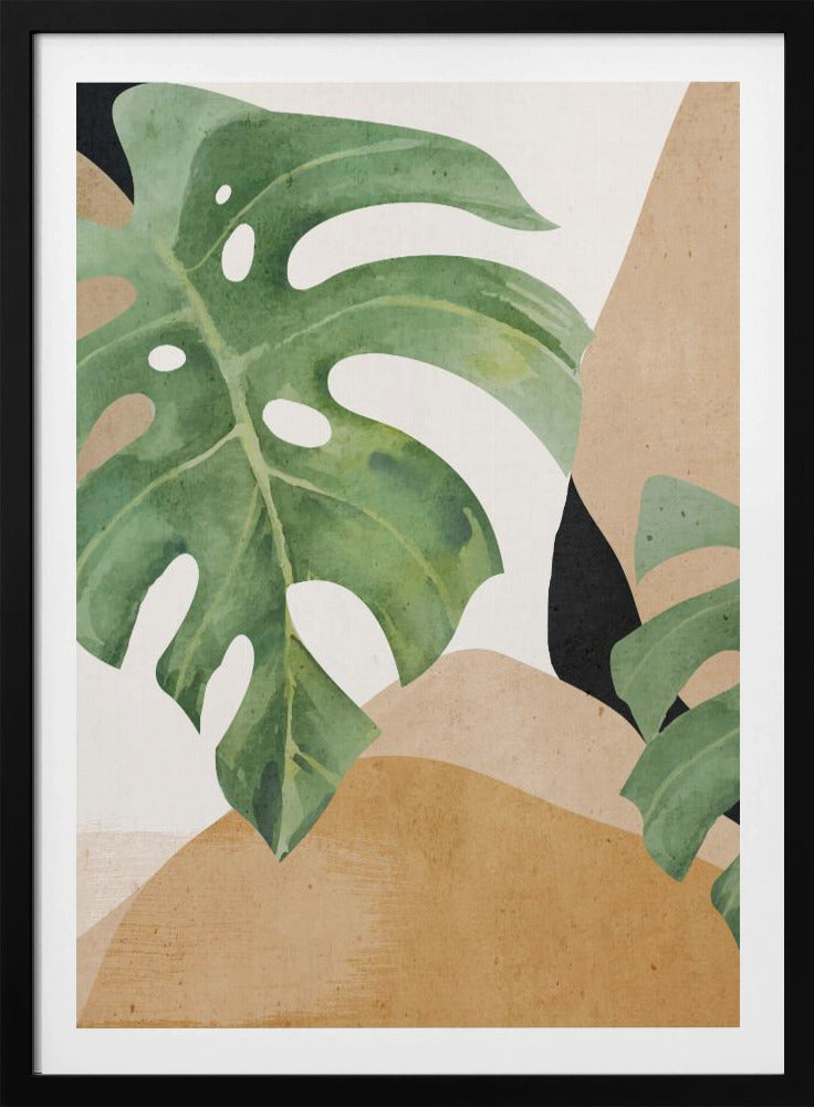 Abstrakte Kunst Tropische Blätter | Poster